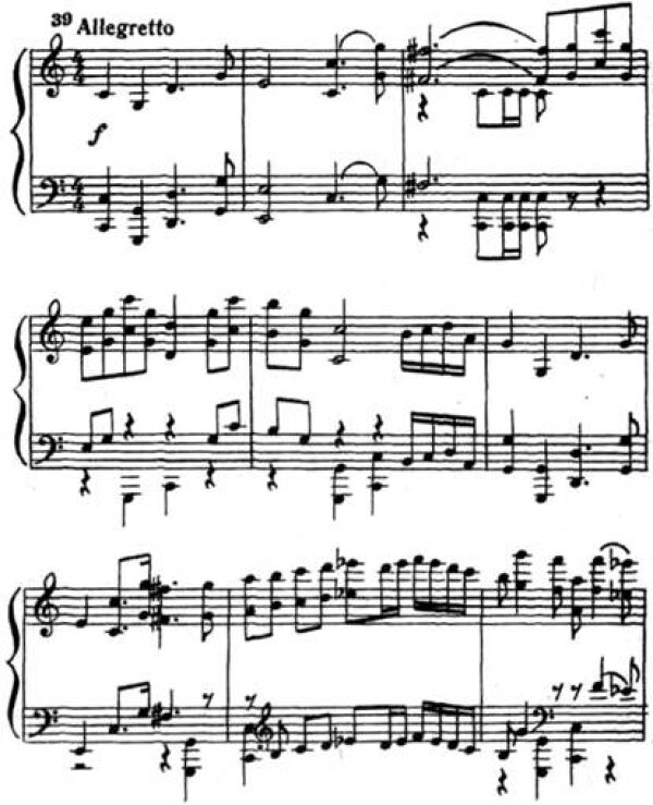 Notenblatt der Siebten Symphonie von Dmitri Schostakowitsch