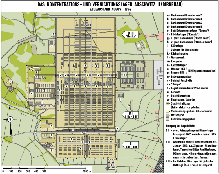 Plan des Konzentrations- und Vernichtungslagers Auschwitz-Birkenau Plan des Konzentrations- und Vernichtungslagers Auschwitz-Birkenau