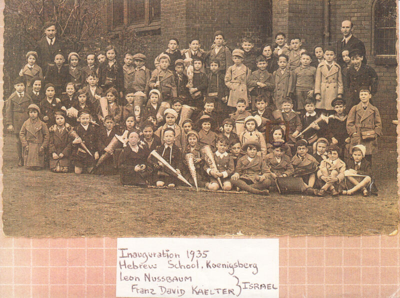 Königsberg, 29. April 1935: Eröffnung der Jüdischen Schule; Hella und Rita Markowsky sitzen in der 2. Reihe, 10. und 11. von links.
