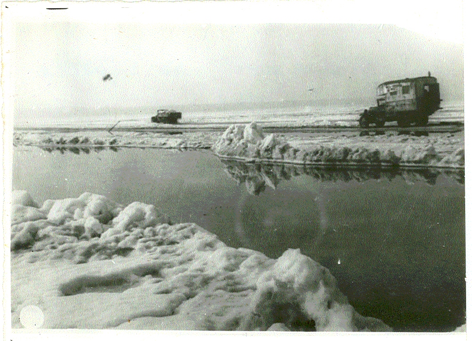 Foto von Lastwagen auf dem Ladogasee