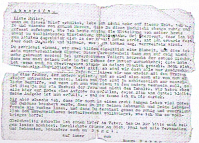 Abschiedsbrief von Hanno an seine Mutter Abschiedsbrief von Hanno an seine Mutter