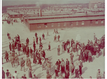 Der Appellplatz des KZ Buchenwald kurz nach der Befreiung Der Appellplatz des KZ Buchenwald kurz nach der Befreiung