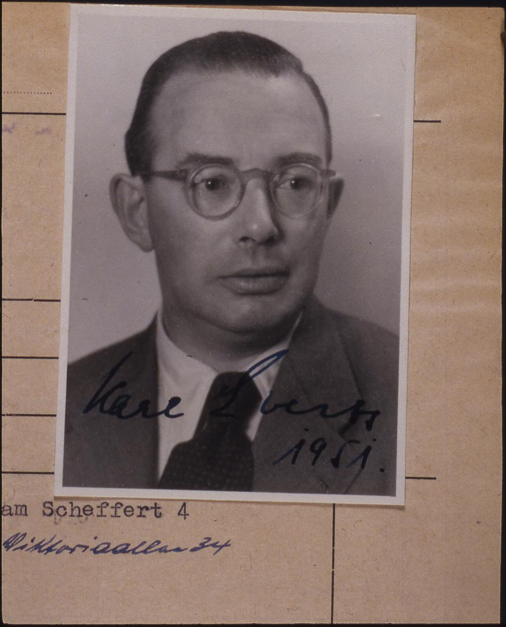 Ausweisfoto Karl Everts Ausweisfoto Karl Everts