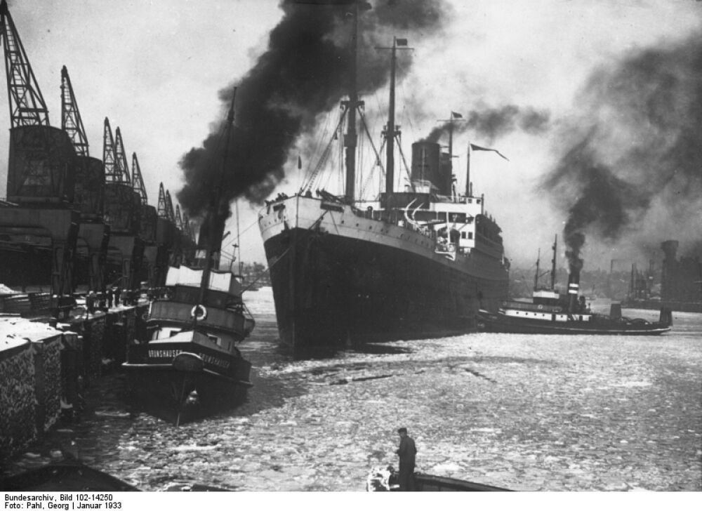 Foto des Hamburger Hafens, 1931