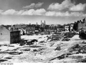Foto der zerstörten Stadt Minsk, 1941