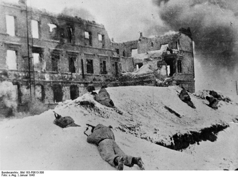 Foto deutscher Soldaten vor Stalingrad