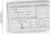 Transportkarte für Eva von Theresienstadt nach Auschwitz