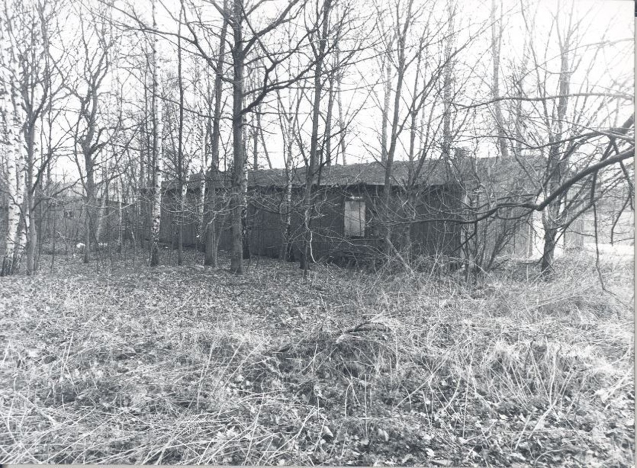 Ehemalige Baracke des Außenlagers Wedel (1986)
