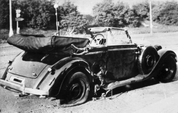 Heydrichs zerstörtes Auto