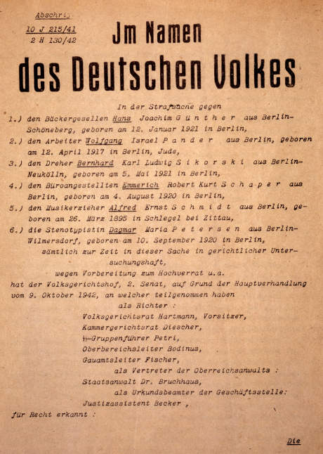 Auszug aus dem Gerichtsurteil gegen Hanno Günther Auszug aus dem Gerichtsurteil gegen Hanno Günther