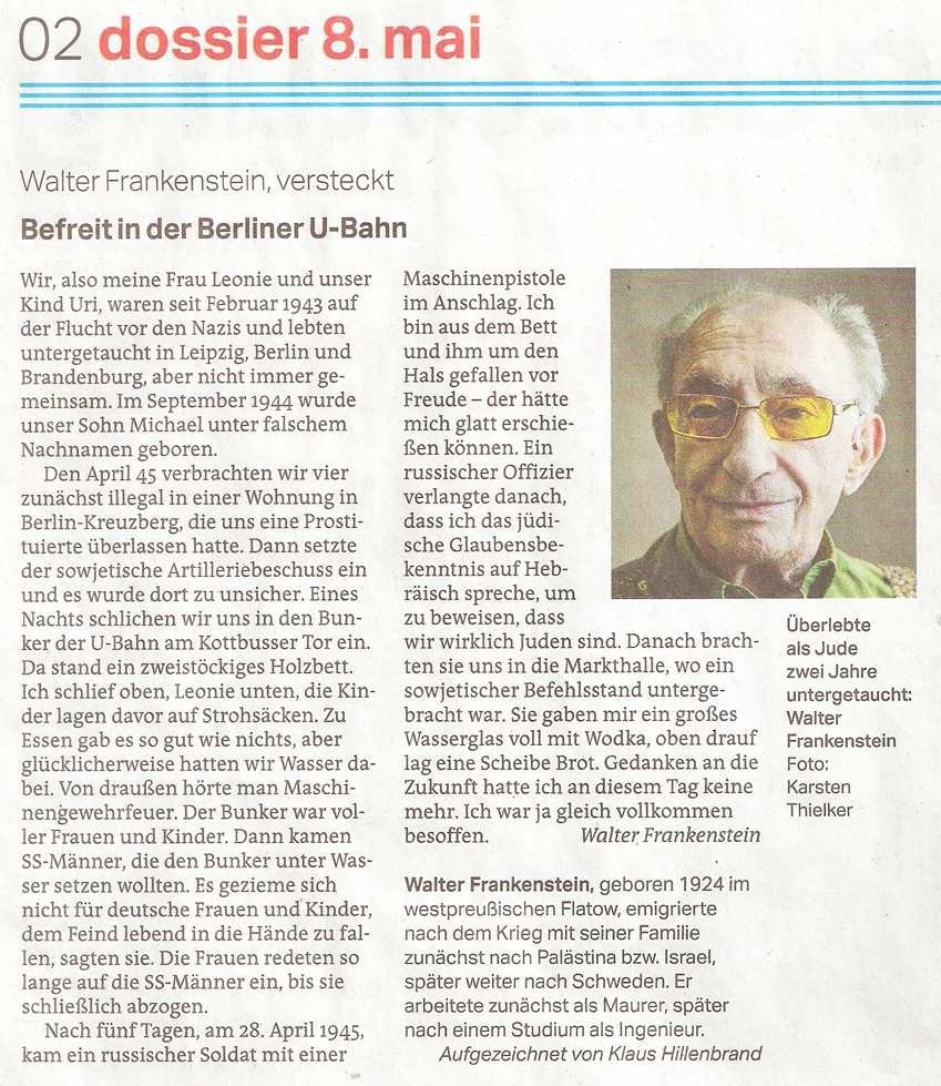 Artikel zum 75. Jahrestag des Kriegsendes Artikel zum 75. Jahrestag des Kriegsendes