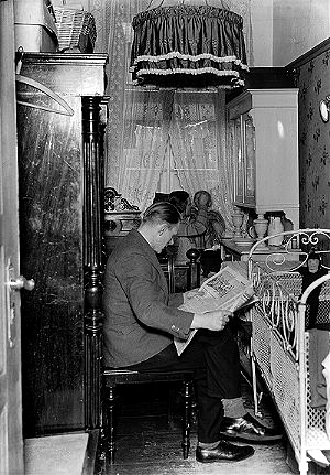 Foto von einer Kleinstwohnung eines Arbeitslosen Foto von einer Kleinstwohnung eines Arbeitslosen