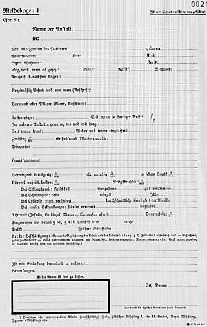 T4-Meldebogen T4-Meldebogen