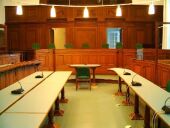 Ein Gerichtssaal des Kriminalgerichts Berlin-Moabit heute
