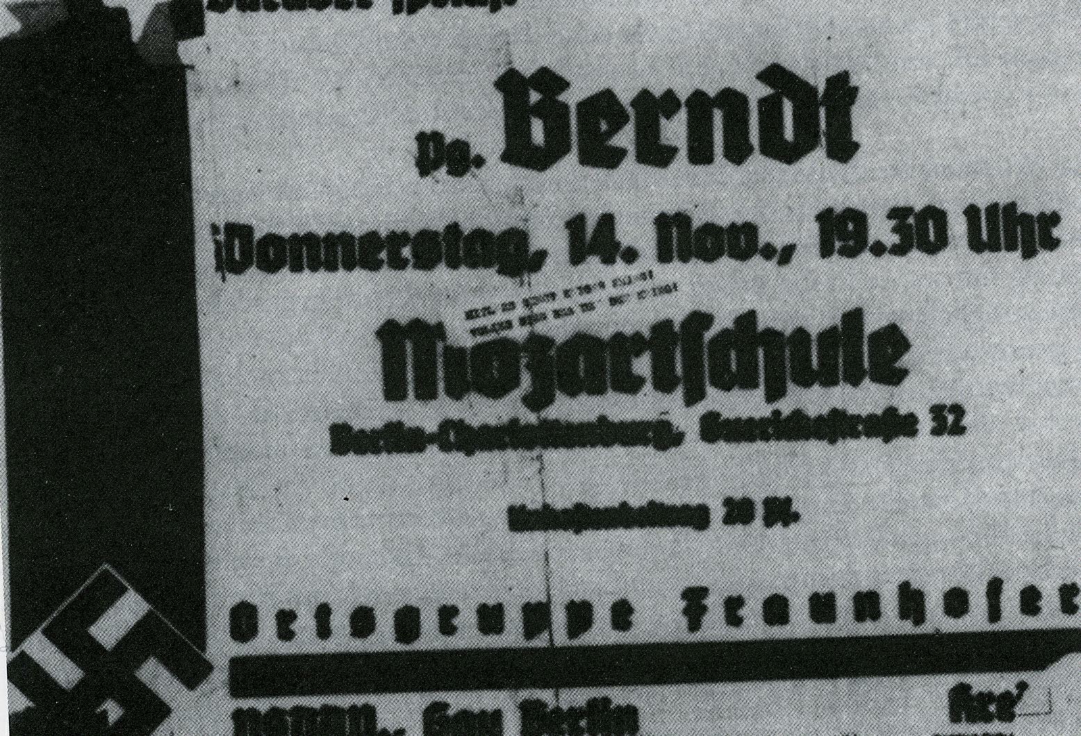 NSDAP-Plakat mit Klebezettel NSDAP-Plakat mit Klebezettel