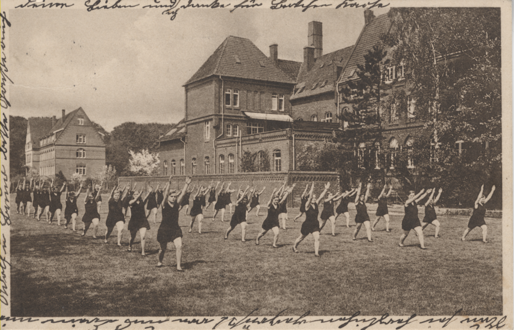 Postkarte des Mädchenheims Birkenhof in Hannover-Kirchrode von 1932
