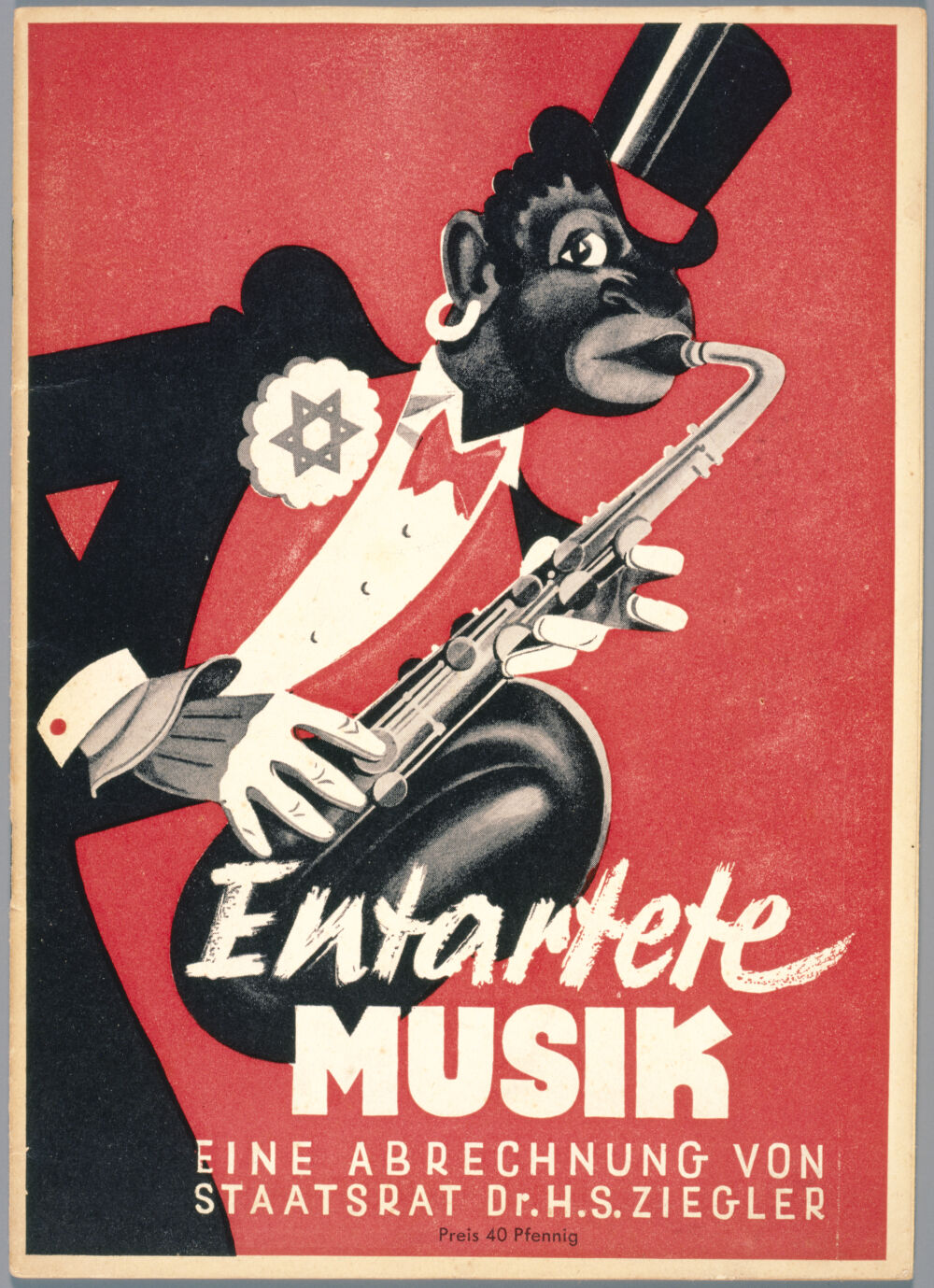 Titelbild der Broschüre zur Ausstellung »Entartete Musik« von 1939