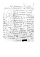 Brief an die Erzieherin Frau Goltz aus dem Jahr 1943