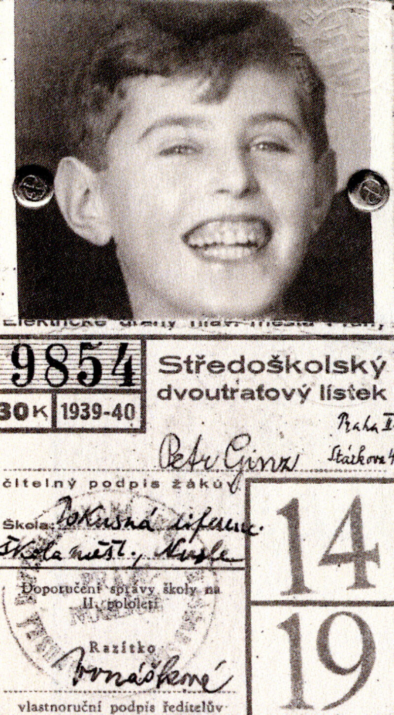 Straßenbahnausweis von Petr, 1939
