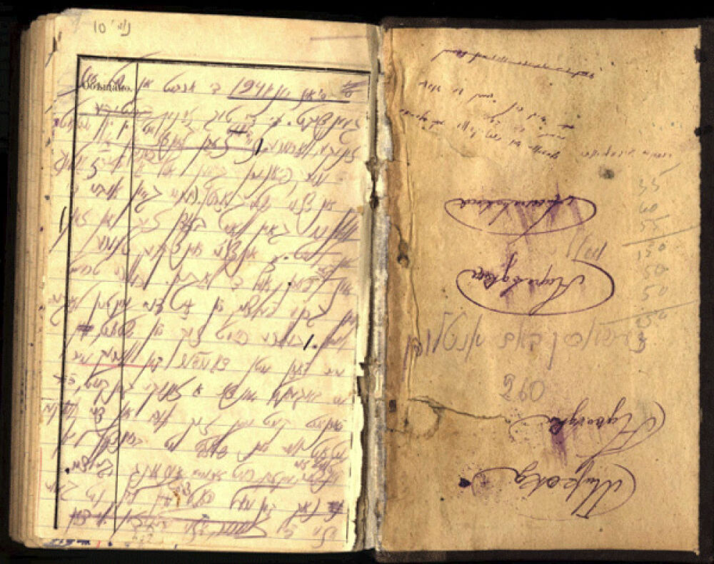 Kopie einer Originalseite aus Yitzhaks Tagebuch