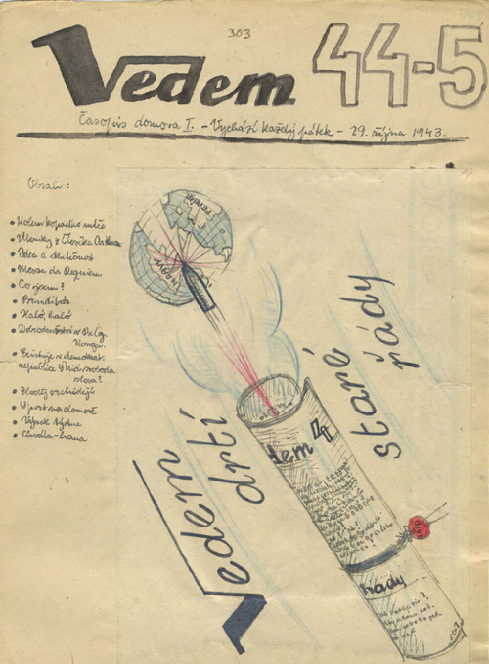 Titelblatt einer Ausgabe der Zeitschrift »Vedem«
