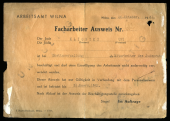 Facharbeiter-Ausweis aus dem Jahr 1941