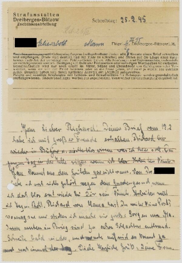 Elisabeths Brief an Richard